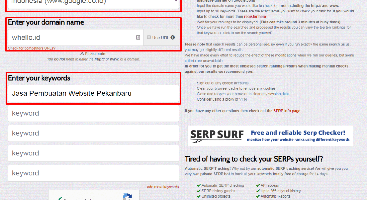 Cara Cek Ranking Website Di Google | Whello Indonesia with Cara Cek Rangking Website