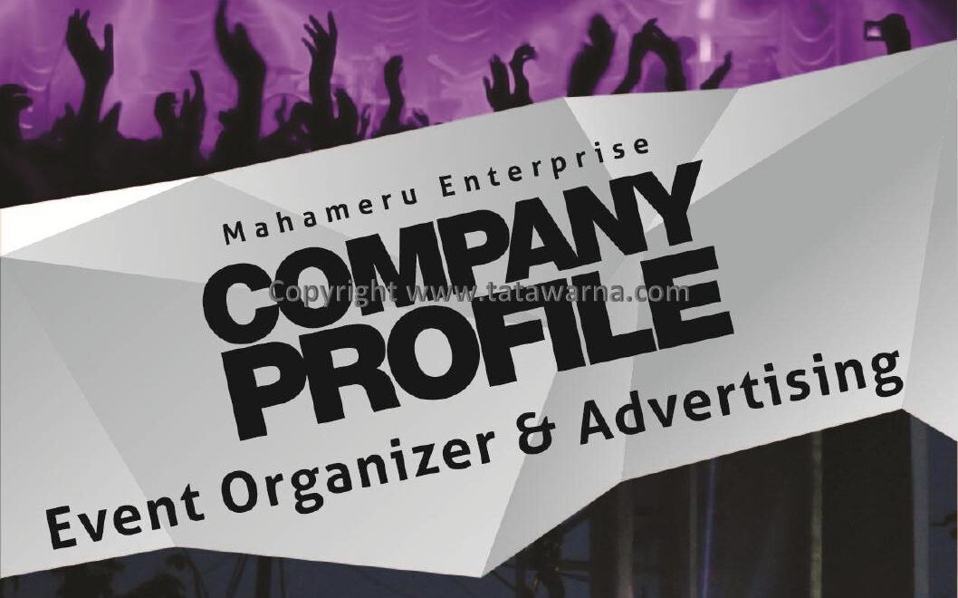 Contoh Desain Company Profile Booklet Perusahaan Bidang Event intended for Contoh Event Organizer