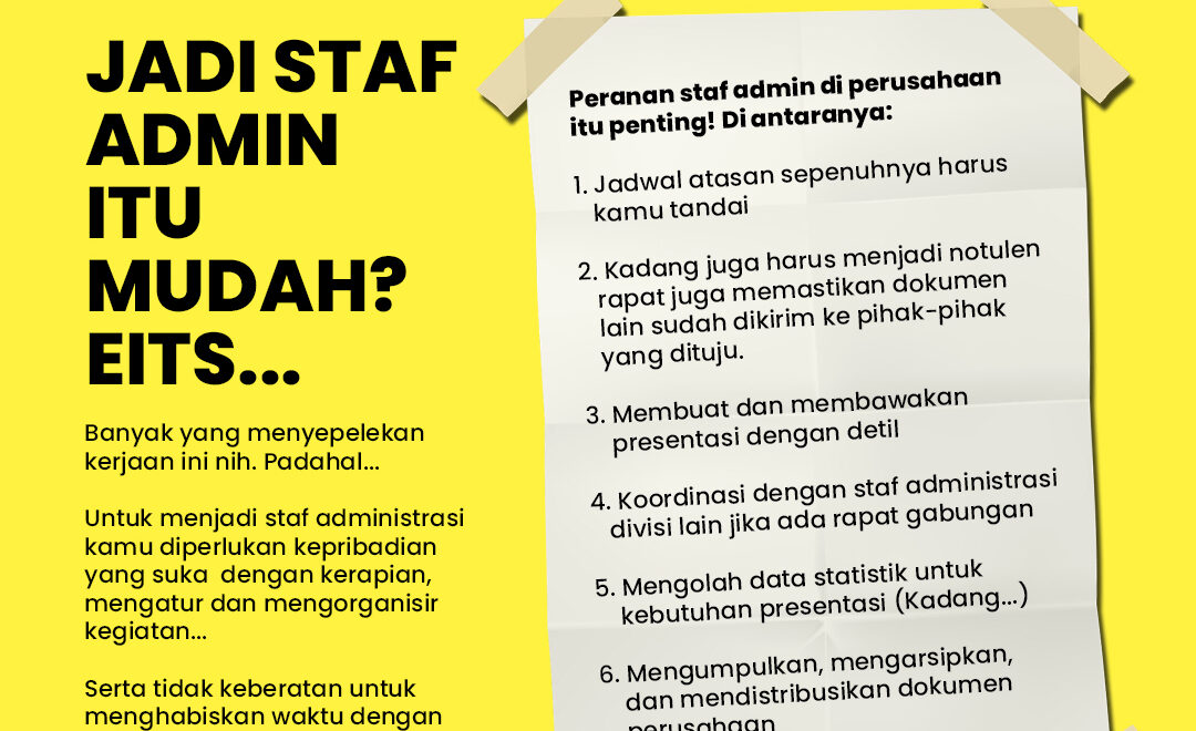 Staf Administrasi: Tanggung Jawab, Peranan, Skills, Dan Gaji intended for Tugas Staff Admin