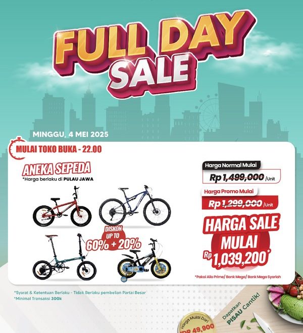 Gowes Hemat! Diskon Sepeda Terbesar Hanya di Transmart