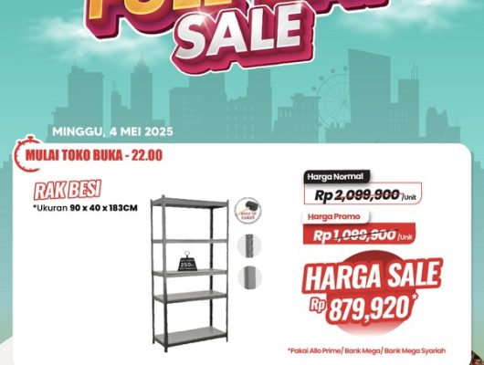 Transmart Full Day Sale: Rak Besi Murah Fantastis!